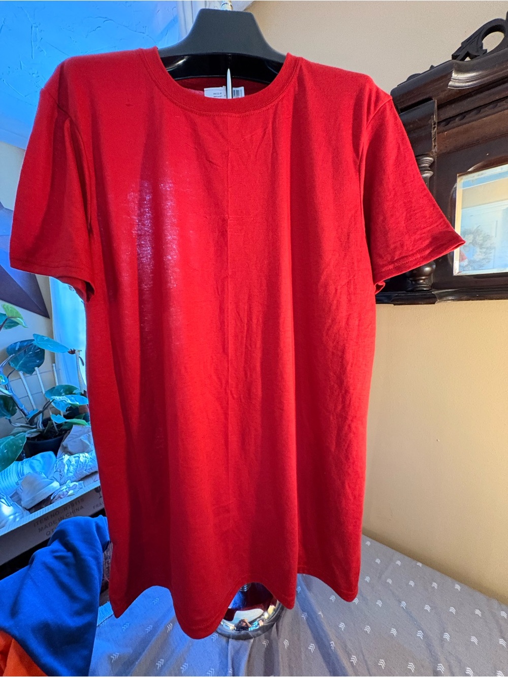 Bundle of 3 Men's Short Sleeve Crew Tee - Red, Blue,Orange